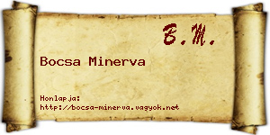 Bocsa Minerva névjegykártya